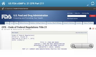 GMP Regulation References capture d'écran 2