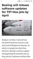 Boeing 737 Crash News تصوير الشاشة 1