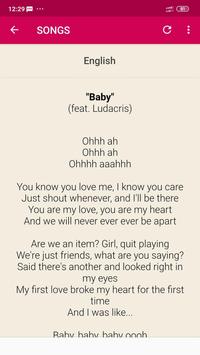 Justin Bieber Lyrics For Android Apk Download