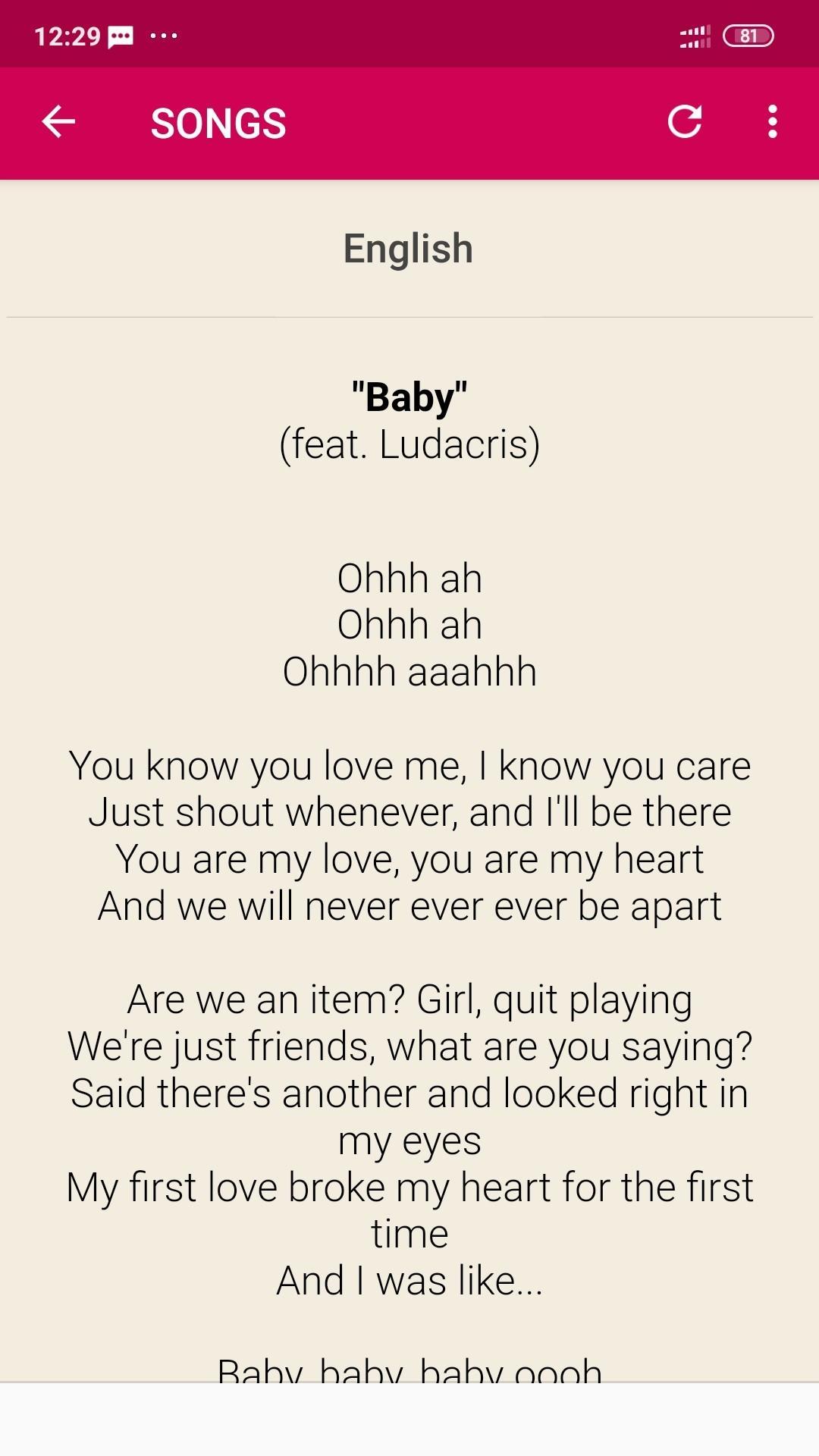 Justin Bieber Lyrics For Android Apk Download