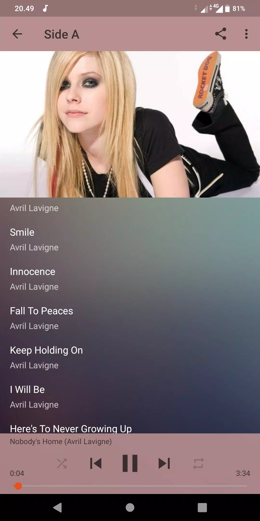 Avril Lavigne mp3 - offline APK pour Android Télécharger