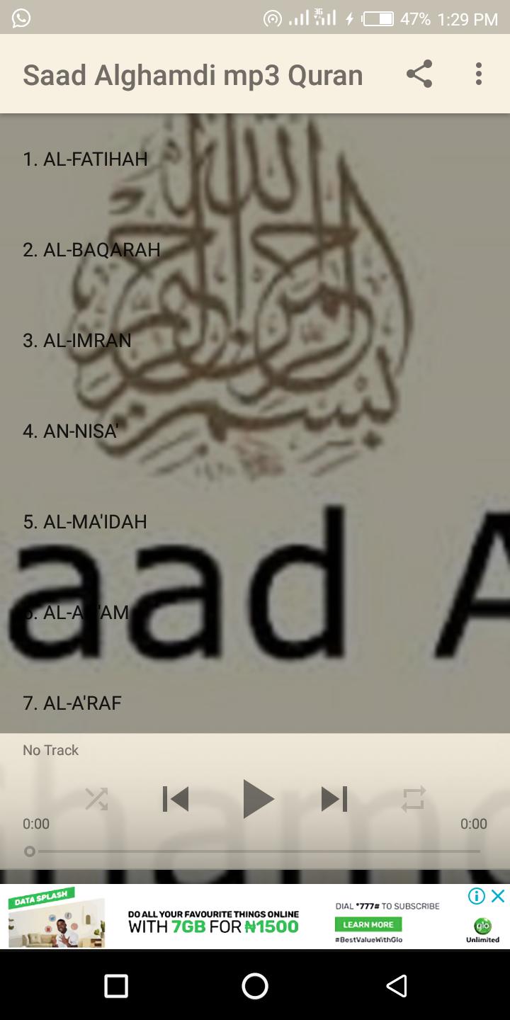 Quran mp3 online Saad Alghamdi for Android - APK Download