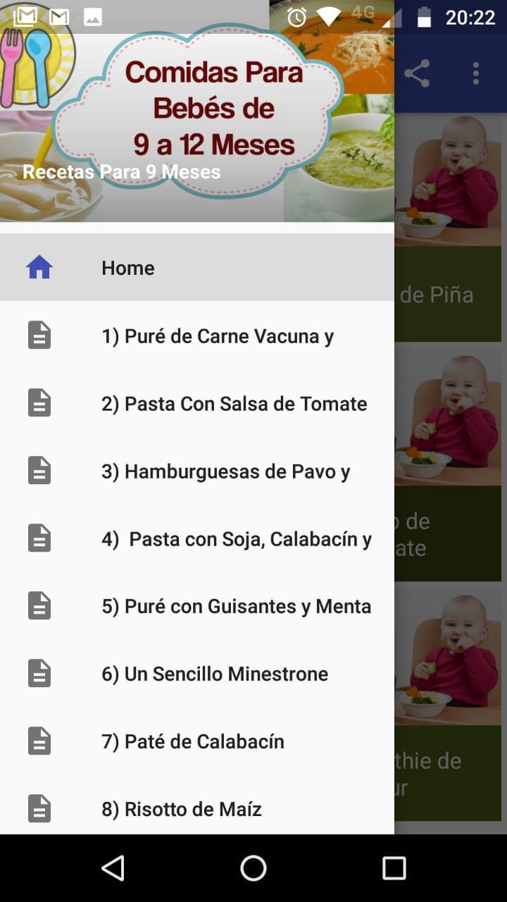 Violeta ex visión Download do APK de Recetas Para Bebés (9, 10, 11 para Android