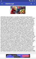 Guide game for LEGO Marvel's Avengers syot layar 2