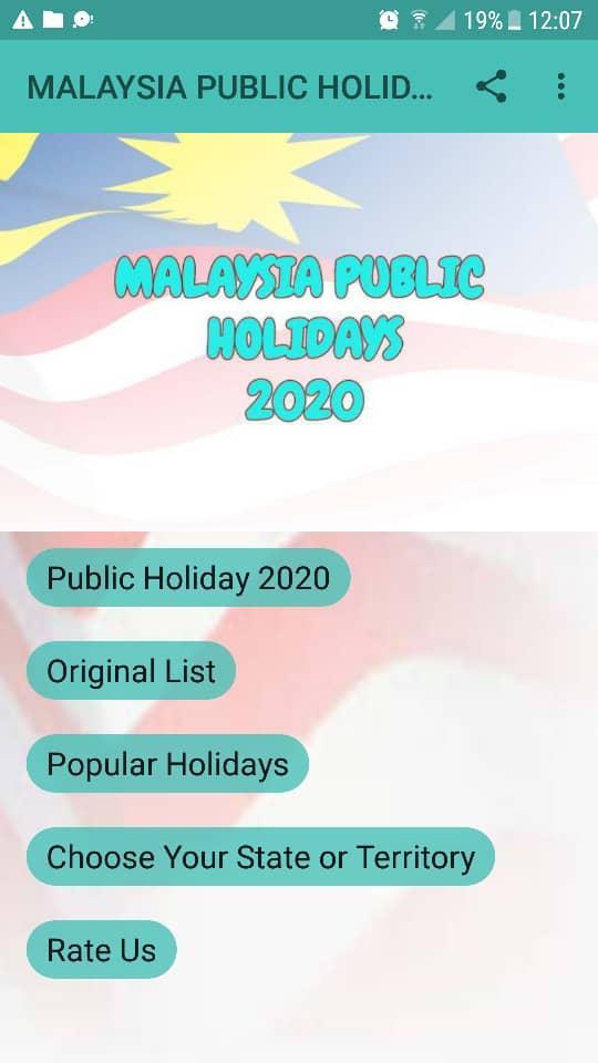 Malaysia Public Holidays 2020 Pour Android Telechargez L Apk