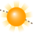 Zon Positie en Sunrise Demo-icoon