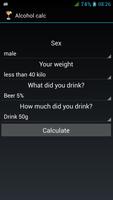 Alcohol calculator poster