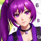 Anime Manga Color by Numbers أيقونة