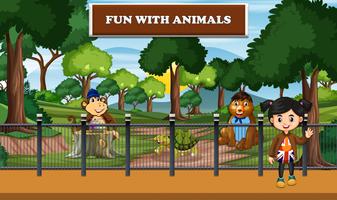 amusement du zoo des animaux Affiche
