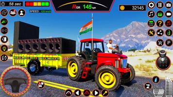 tracteurs enchaînés indiens 3d Affiche