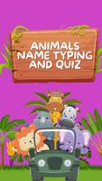 Animals Name Typing and Quiz Affiche