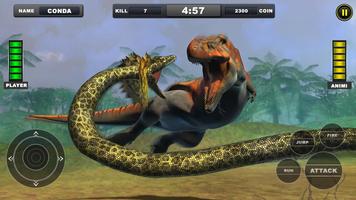 Angry Anaconda vs Dinosaur Sim ảnh chụp màn hình 1