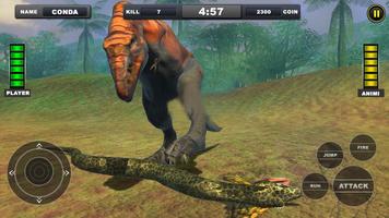 Angry Anaconda vs Dinosaur Sim Ekran Görüntüsü 2