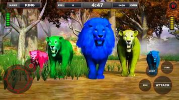 Lion vs Dinosaur Animal Simula capture d'écran 1