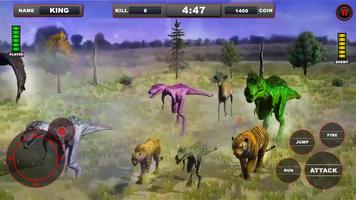 Lion vs Dinosaur Animal Simula capture d'écran 2