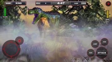 Lion vs Dinosaur Animal Simula capture d'écran 3