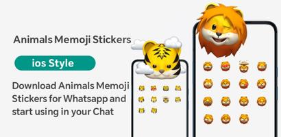 Animal memoji Stickers Affiche