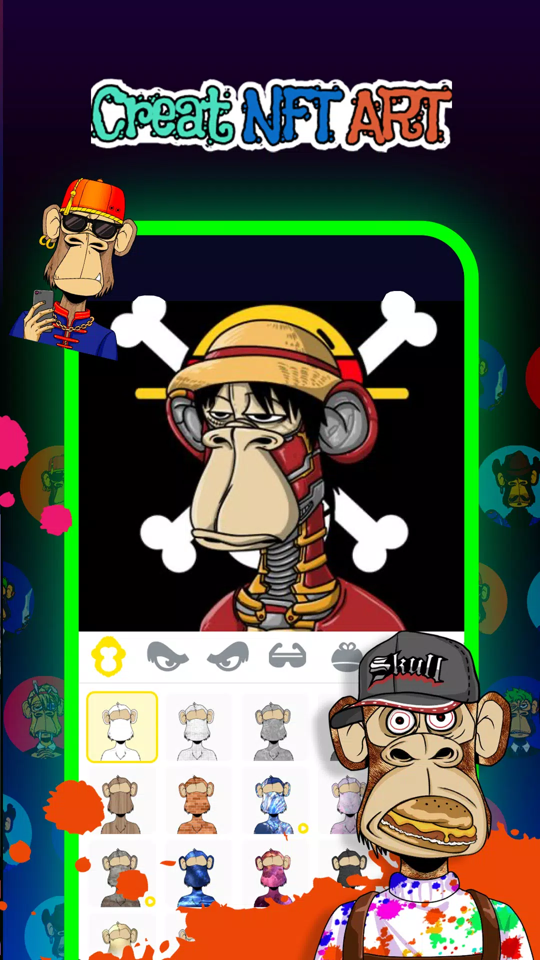 🔥 Download Bored Ape Creator - NFT Art 1.2.3 [No Ads] APK MOD. Application  to create avatars in a unique style 