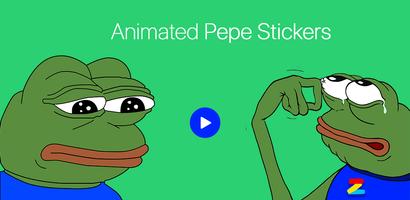 Poster Pepe Stickers for WA (Animated