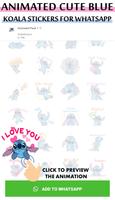 Animated Blue Koala Stickers for WhatsApp 2021 screenshot 2