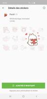 Animated Mochi Peach Cat Stickers Ekran Görüntüsü 3