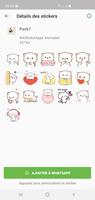 Animated Mochi Peach Cat Stickers اسکرین شاٹ 1