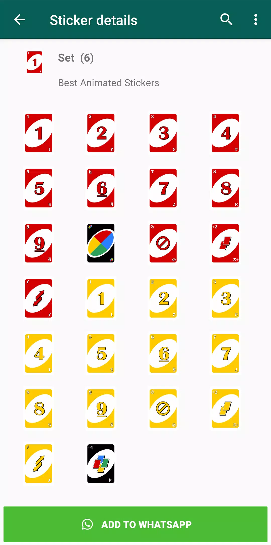 Uno Cards — Pacote de adesivos do WhatsApp