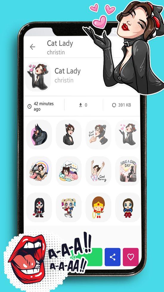 下载💪Animated Super Heroes memes Sticker for WhatsApp的安卓版本