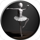 Ballerina Fundo interativo ícone