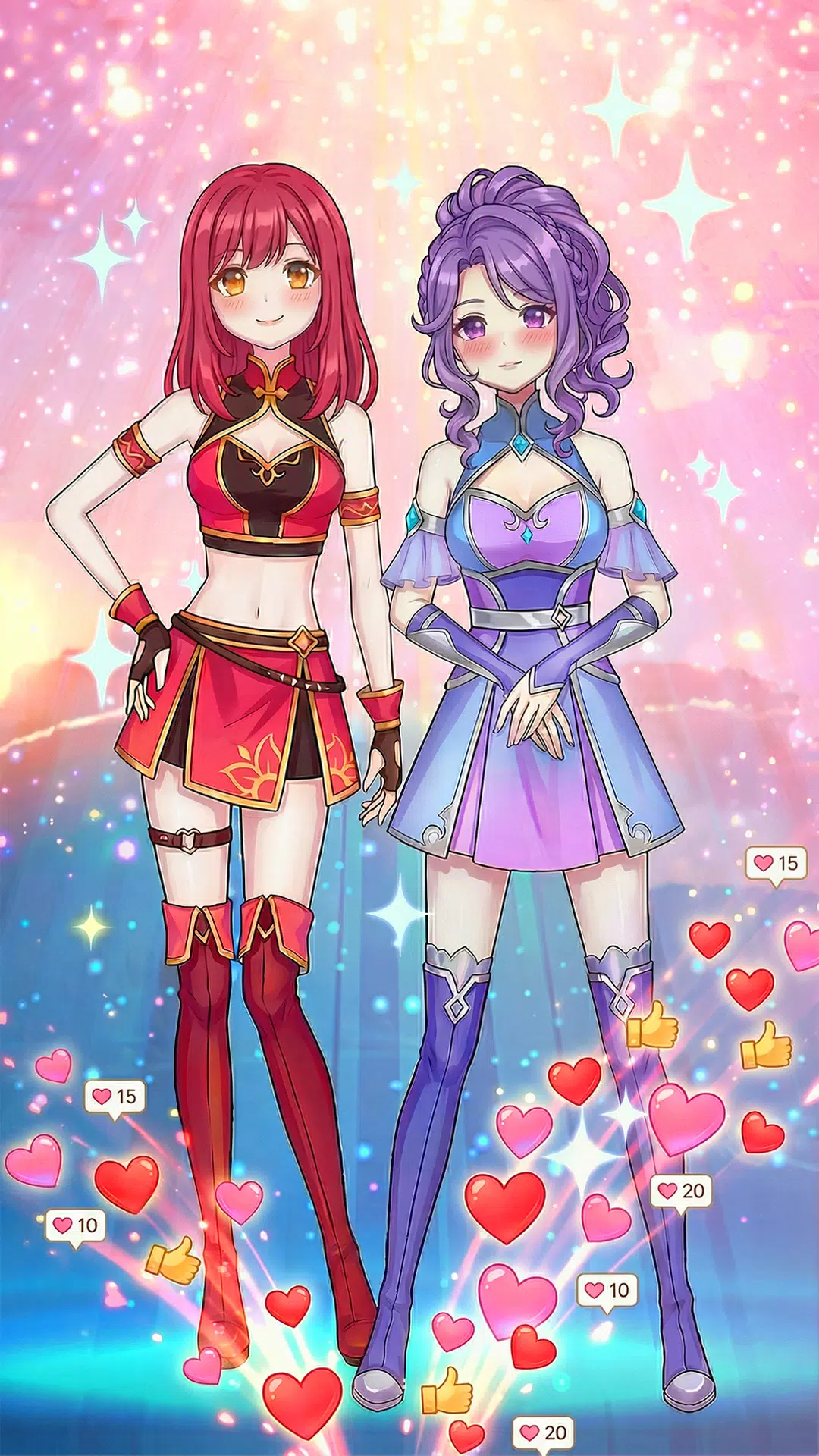 动漫娃娃换装女生游戏:打扮和化妆公主