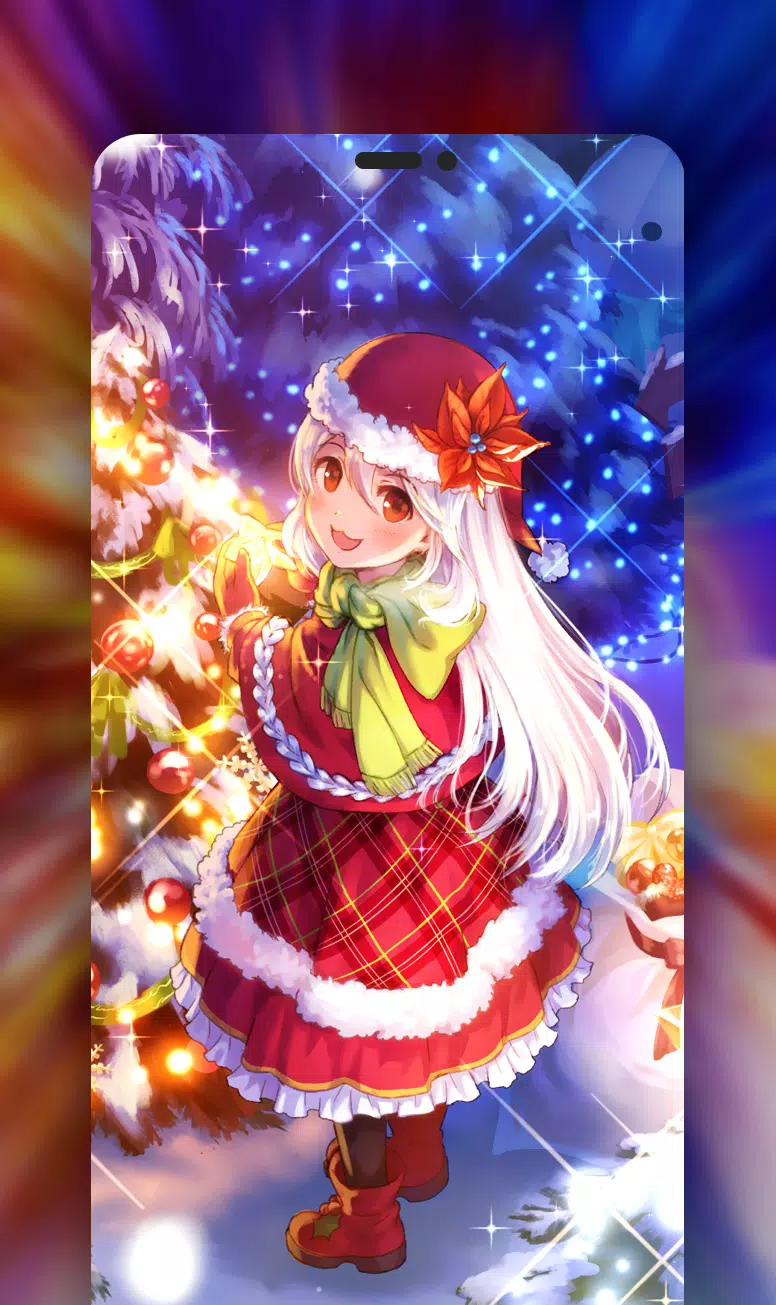 Christmas Anime Girl With Reindeer by deme