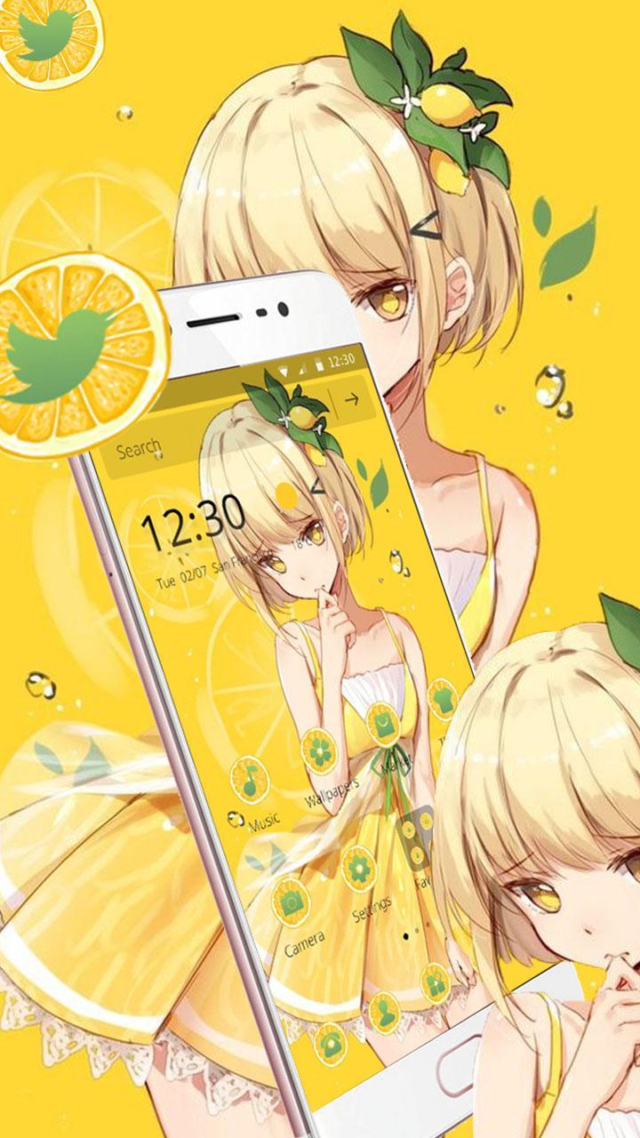 Anime Lemon Yellow Girl Theme For Android Apk Download
