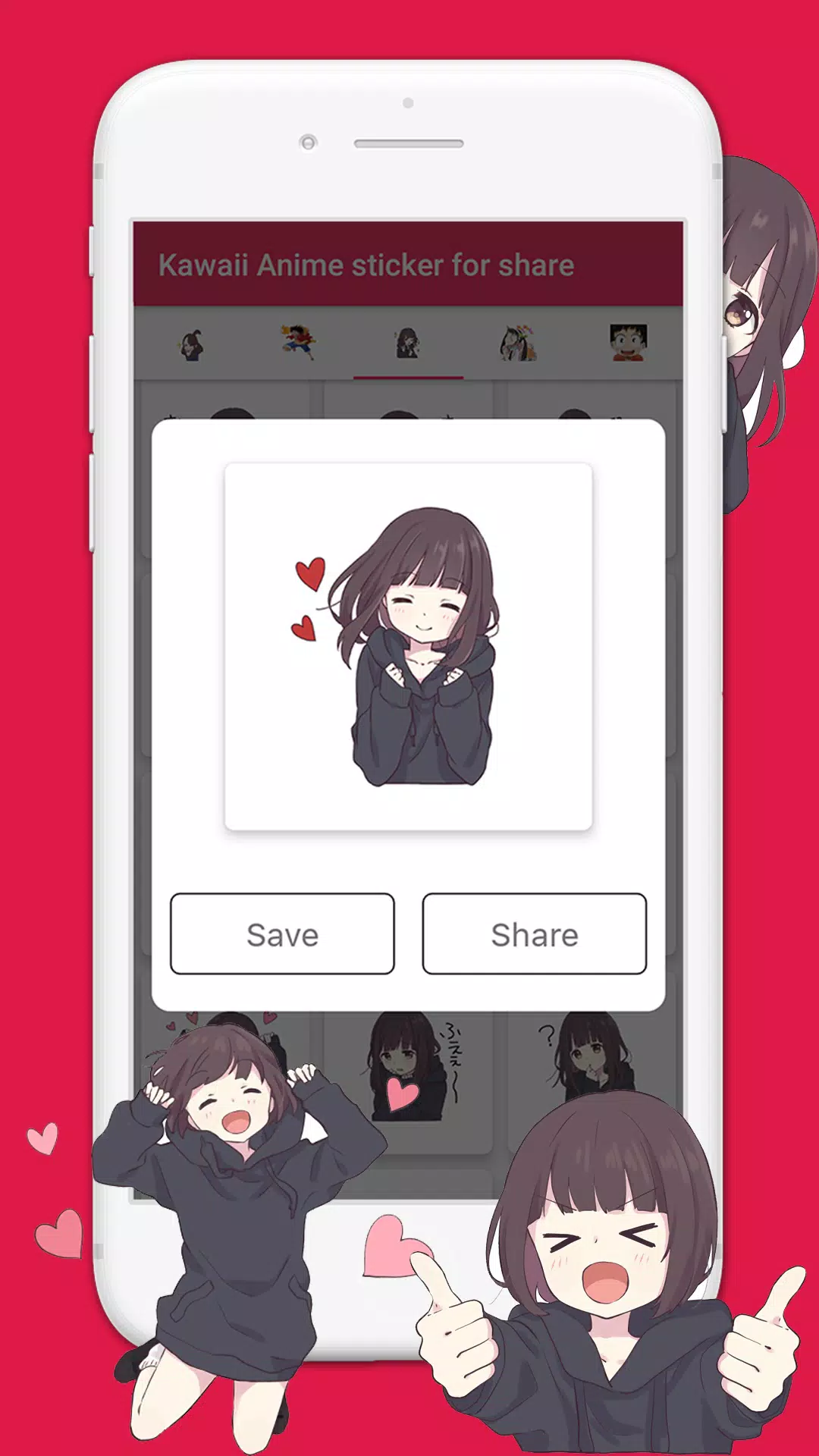 Anime Kawaii Girls Sticker for – Apps no Google Play