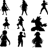 anime silhouette quiz-اختبار معرفة شخصية  الانمي