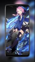 Blue Poison Anime Girl Live Wallpaper imagem de tela 2