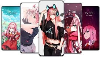 Anime Hintergrund Mädchen Plakat