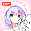 Anime Girl Color by Number