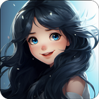 Anime girl dp for WA (pfp) أيقونة