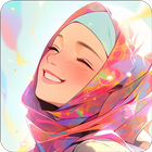 Anime hijab girl wallpapers HD icône