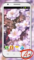 Anime Girl and Sakura Live Wallpaper ảnh chụp màn hình 2
