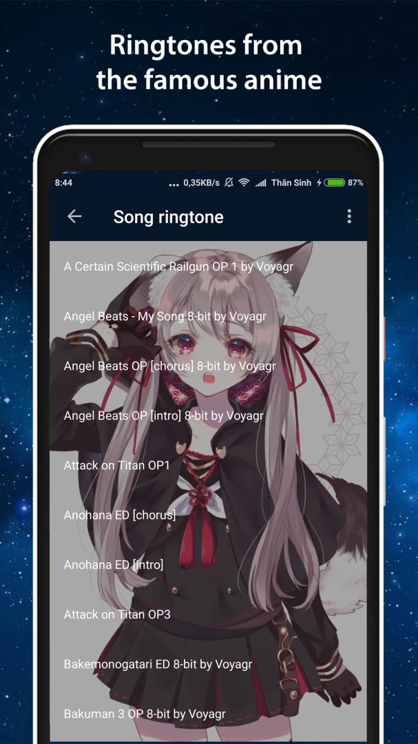 Anime Ringtone APK pour Android Télécharger