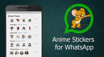 Anime stickers for Whats poster