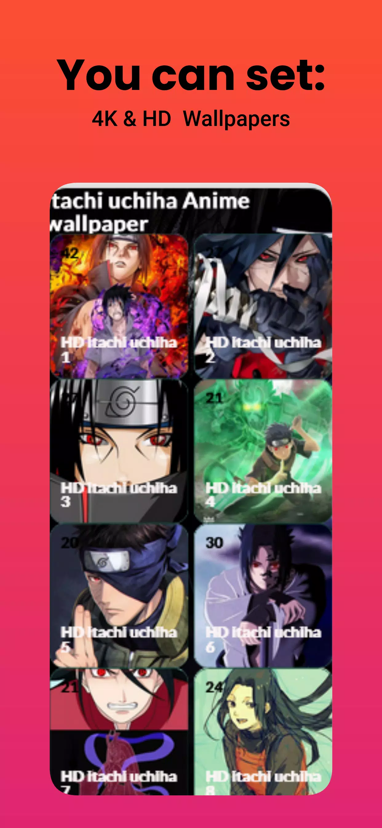 Itachi Hd Anime Wallpaper Uchiha Home Lock Screen Apk Voor Android Download