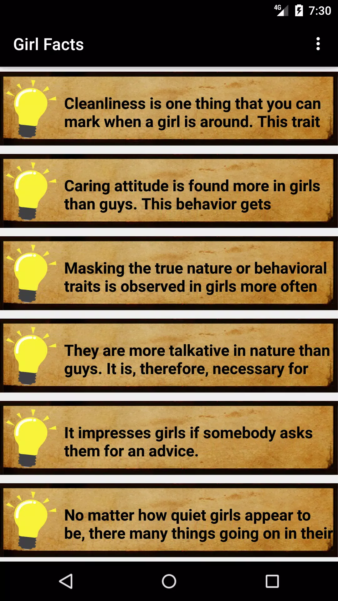 Facts About Girls