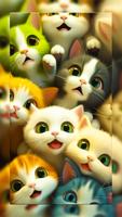 Cute Cat Wallpaper HD Affiche