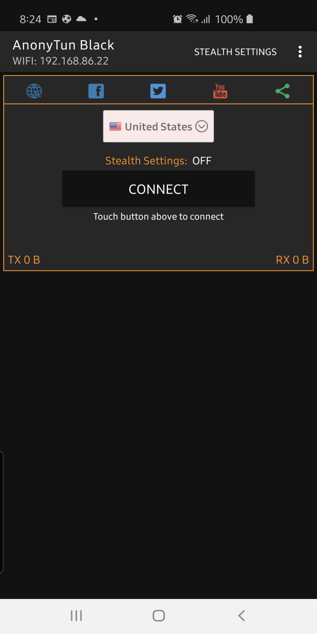 AnonyTun Black Free Unlimited VPN Tunnel APK 12.2 for Android