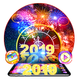 New Year clock theme icon