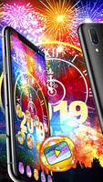 New Year clock theme poster