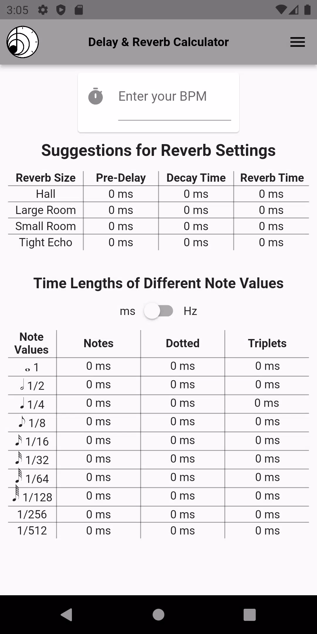 Delay calculator. Delay calculator