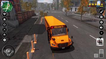 School Bus Simulator Games 3D ภาพหน้าจอ 1